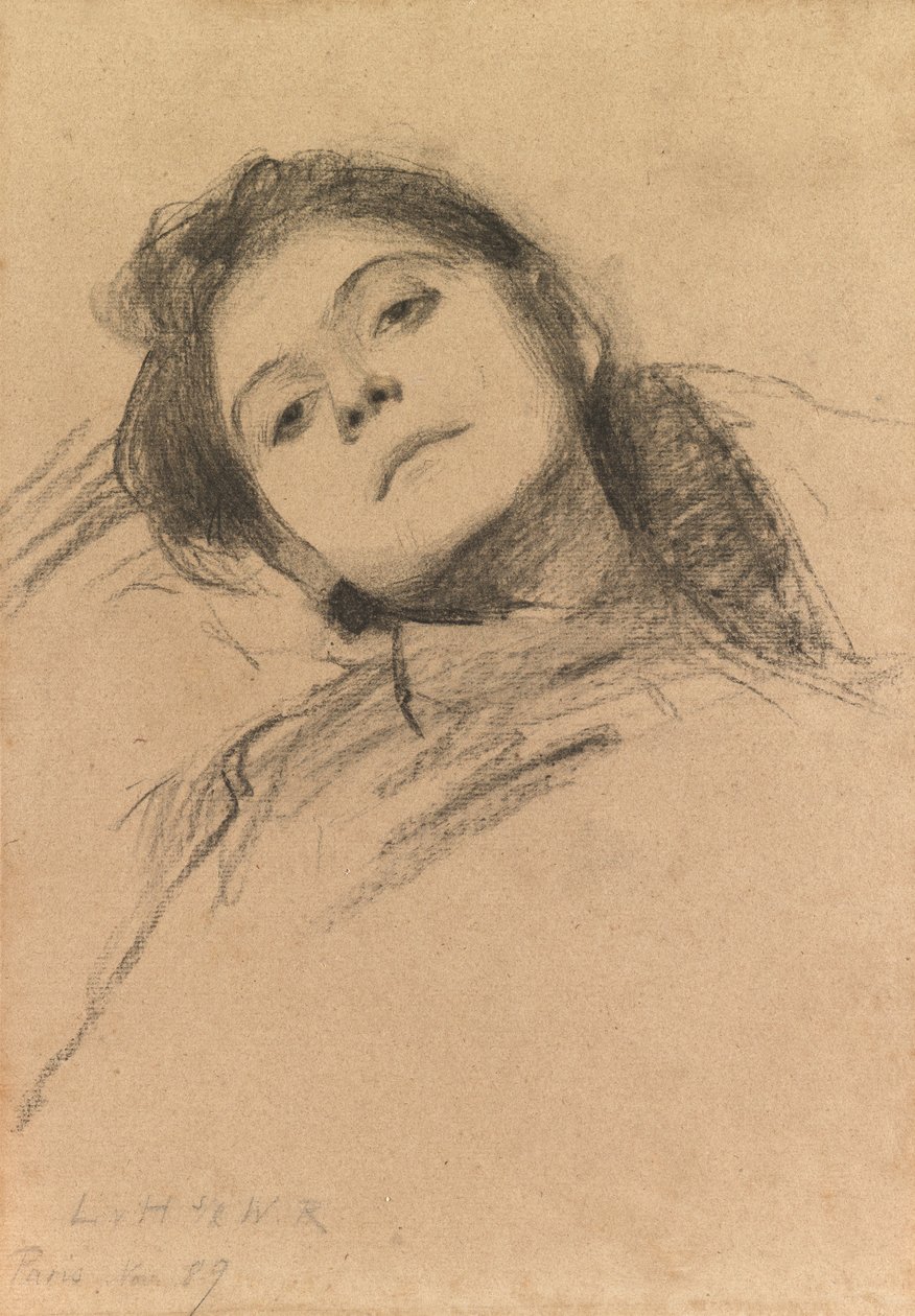 Studie af en pige af Ludwig von Hofmann