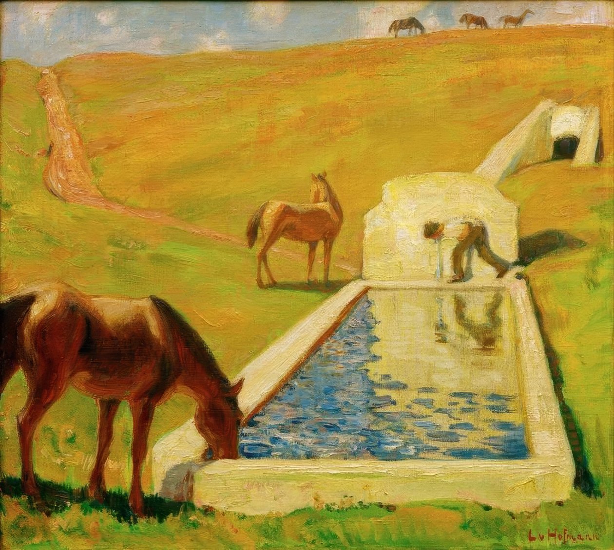 Potions i den romerske Campagna af Ludwig von Hofmann
