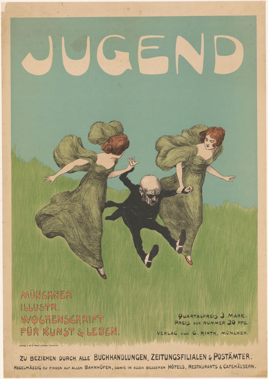 Plakat for bladet Jugend af Ludwig von Zumbusch