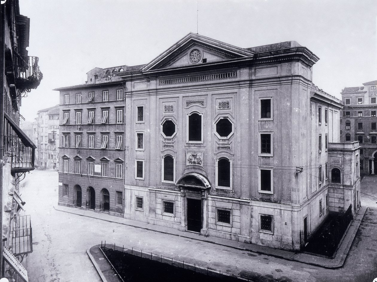 Facade af Livornos gamle synagoge, ca. 1910 af Luigi Betti