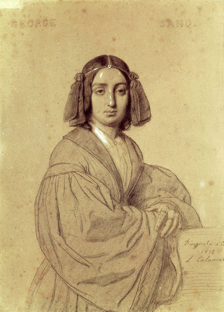 Portræt af George Sand (1804-76) 1837 af Luigi Calamatta