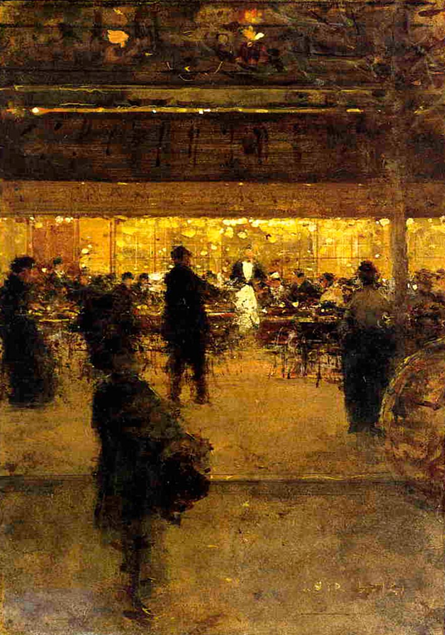 Cafe om natten af Luigi Loir