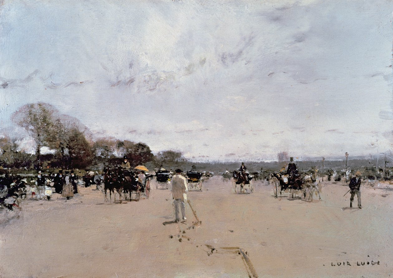 Vogne på Champs Elysees af Luigi Loir