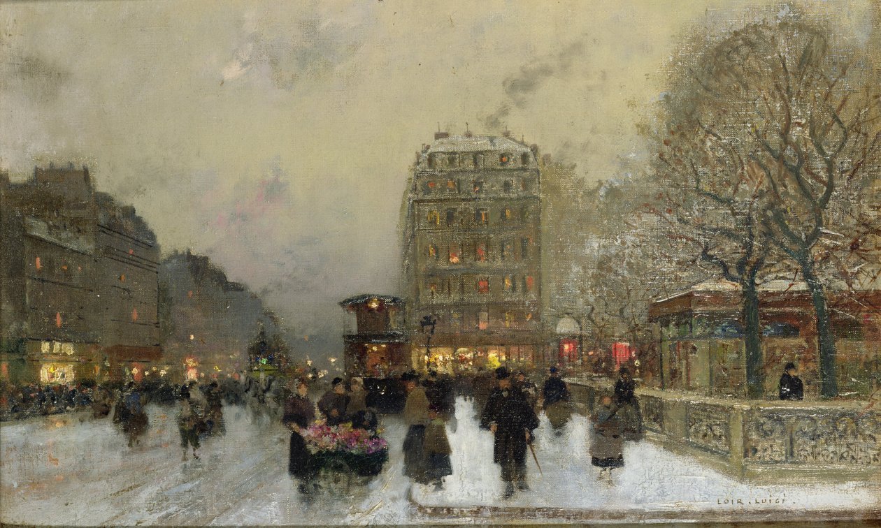 Paris Street Scene af Luigi Loir