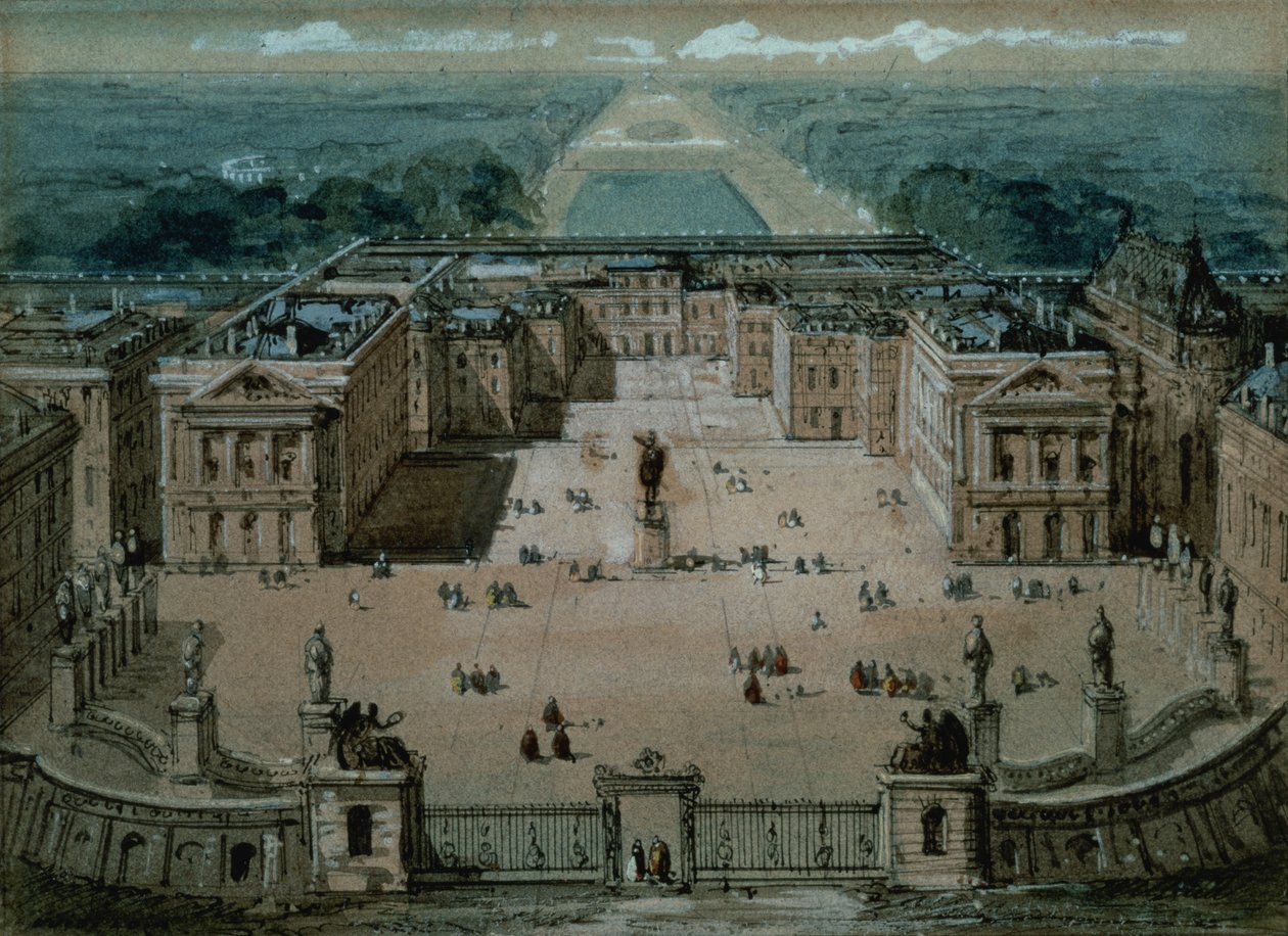 Udsigt over Versailles af Luigi Loir