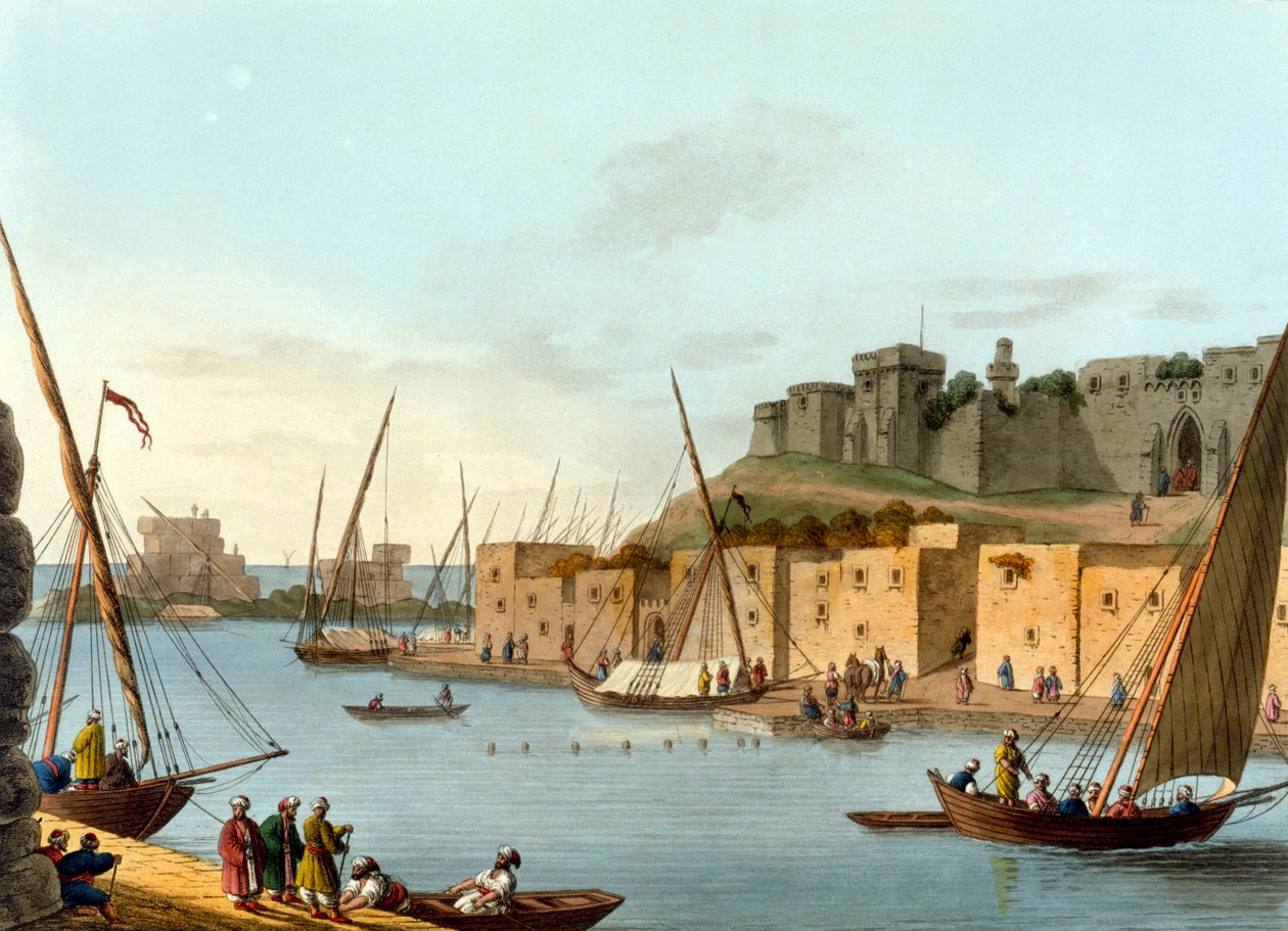 Slot på øen Torosa, indgraveret af William Watts (1752-1851), 1805 af Luigi Mayer