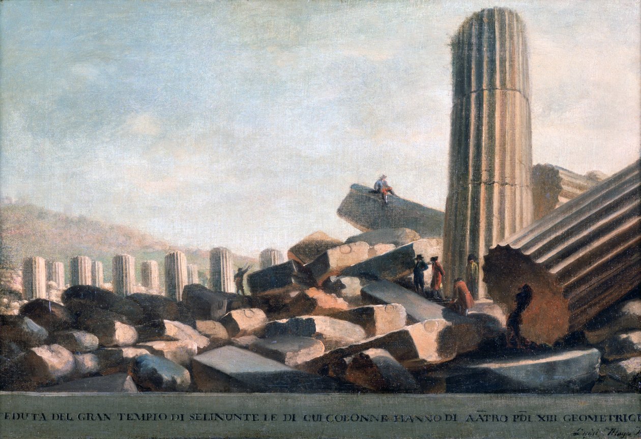 Store tempel i Selinunte af Luigi Mayer