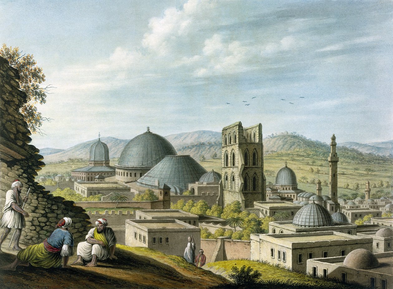 Jerusalem fra Vesten, pub. af William Watts, 1805 af Luigi Mayer