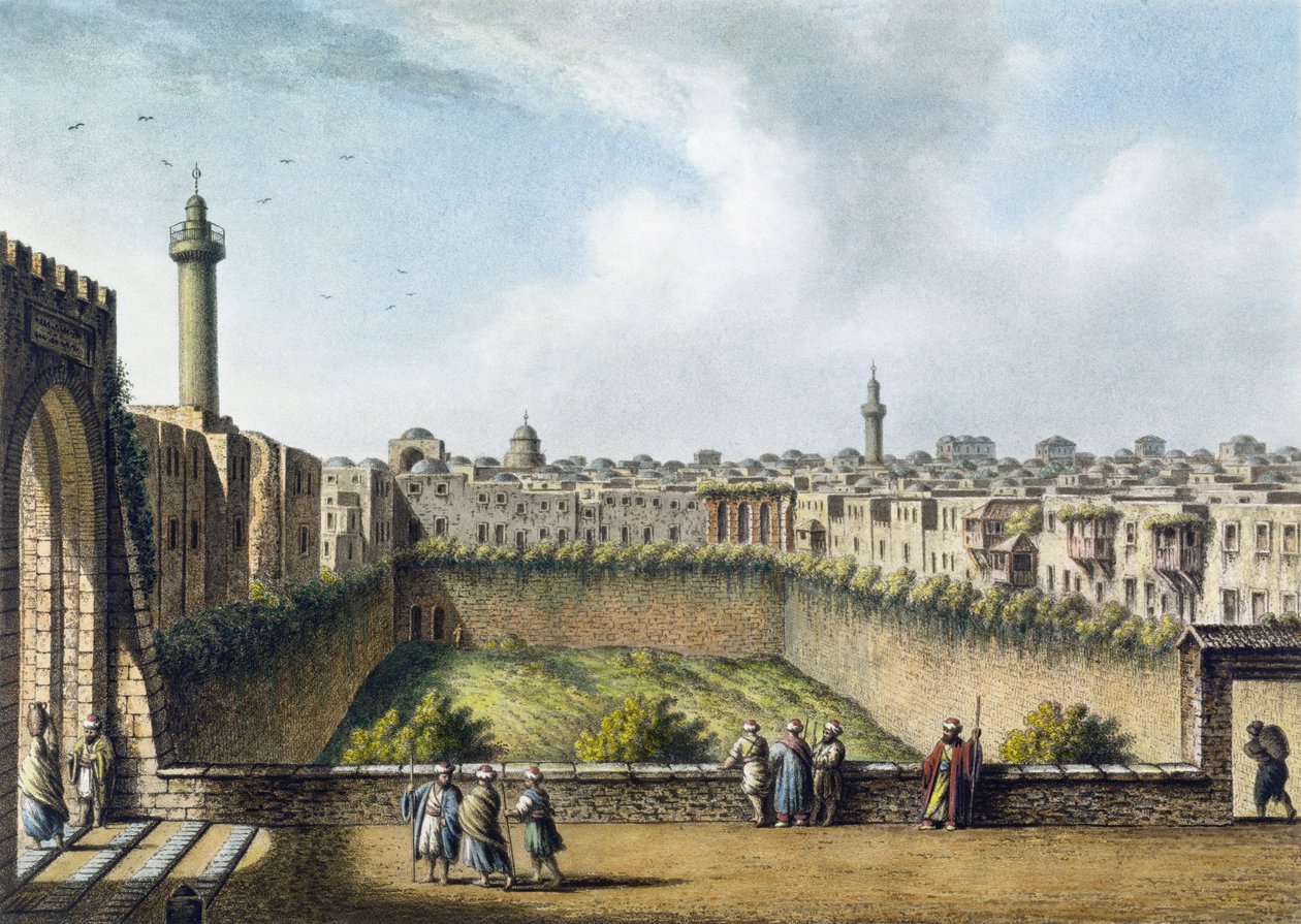 The Pool of Bethesda, Jerusalem, pub. af William Watts, 1801 af Luigi Mayer
