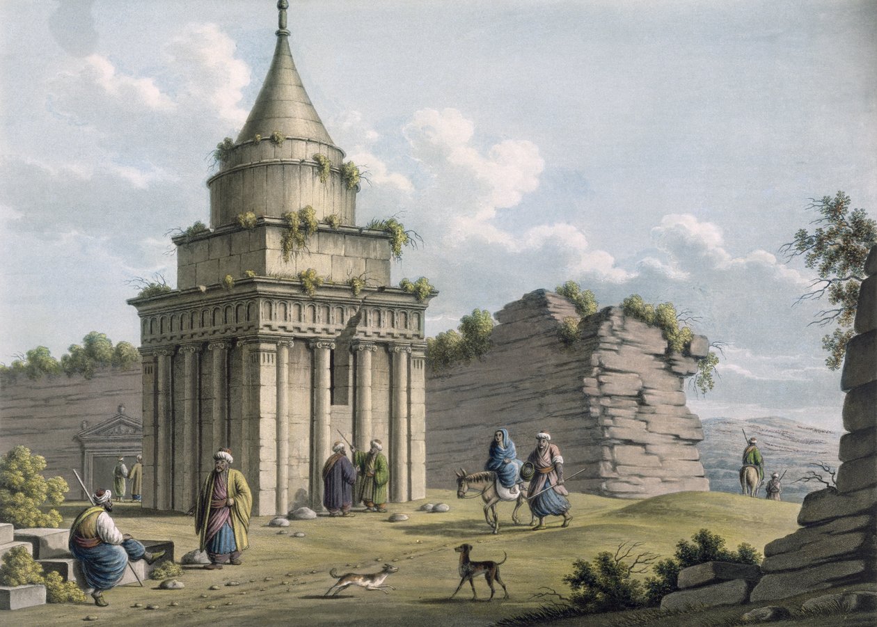 Absaloms grav, Jerusalem, pub. af William Watts, 1805 af Luigi Mayer