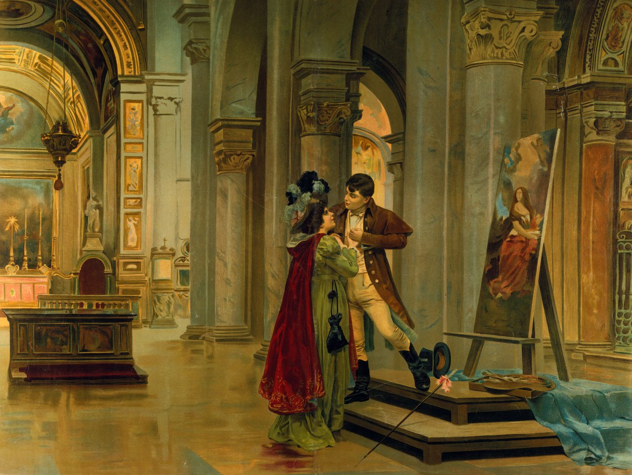 Scene fra Tosca af Giacomo Puccini af Luigi Morgari
