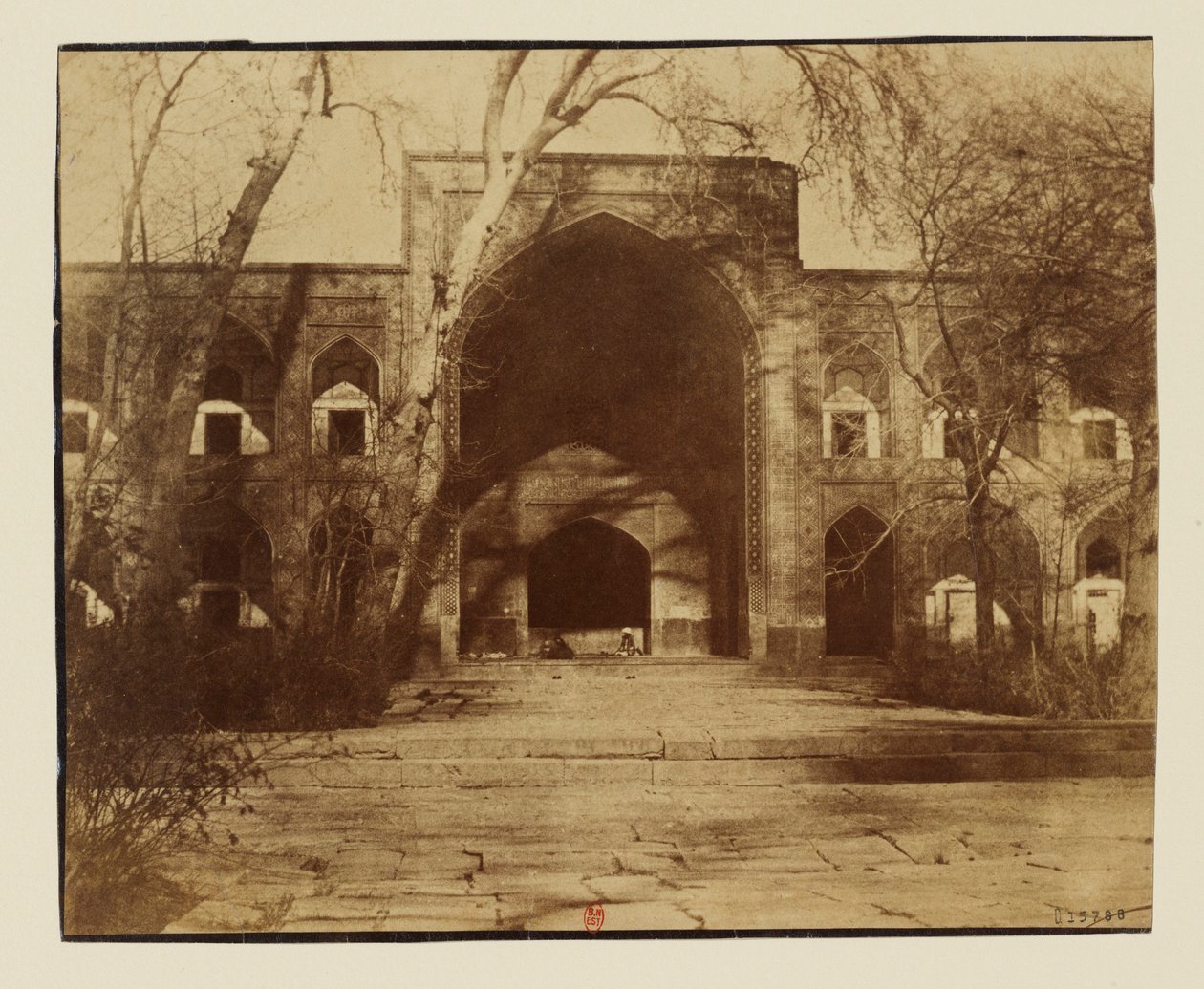 Isfahan, college Medresseh Maderi Shah Sultan Hussein madrasa til shahens mor af Luigi Pesce