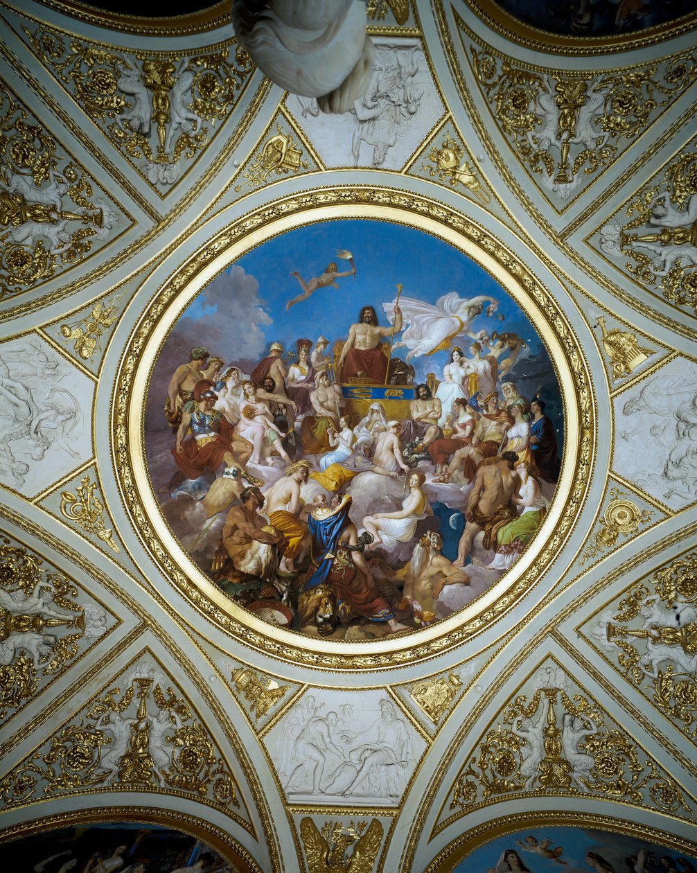 Olympus, Iliadernes loft, Palatinergalleriet, ca. 1819-20 af Luigi Sabatelli