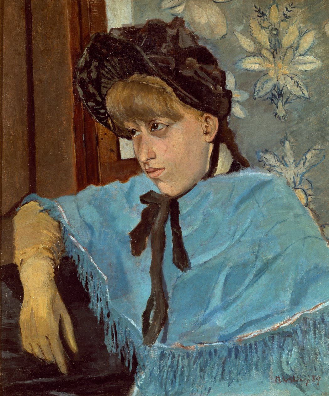 Ung model af Luigi Levi (født i 1858 eller 1860-1939), olie på lærred, 47x38 cm af Luigi Levi