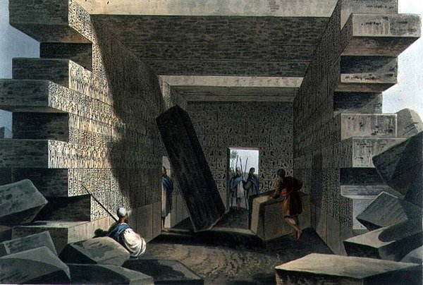 Interiør af Jupiter Ammons tempel, plade 71 fra 