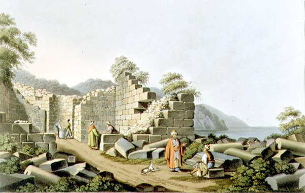 Ruiner af et gammelt tempel på Samos, plade 58 fra 