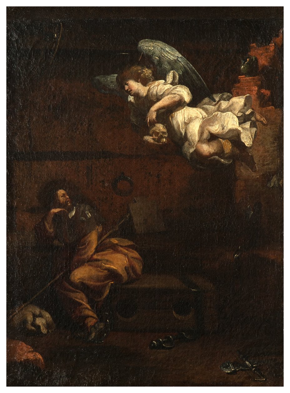 North Transept, San Roccos alter 1635, 45, Genovesino 1645, Dødsmeddelelse i fængslet, Malet nederst til højre af Luigi Miradori