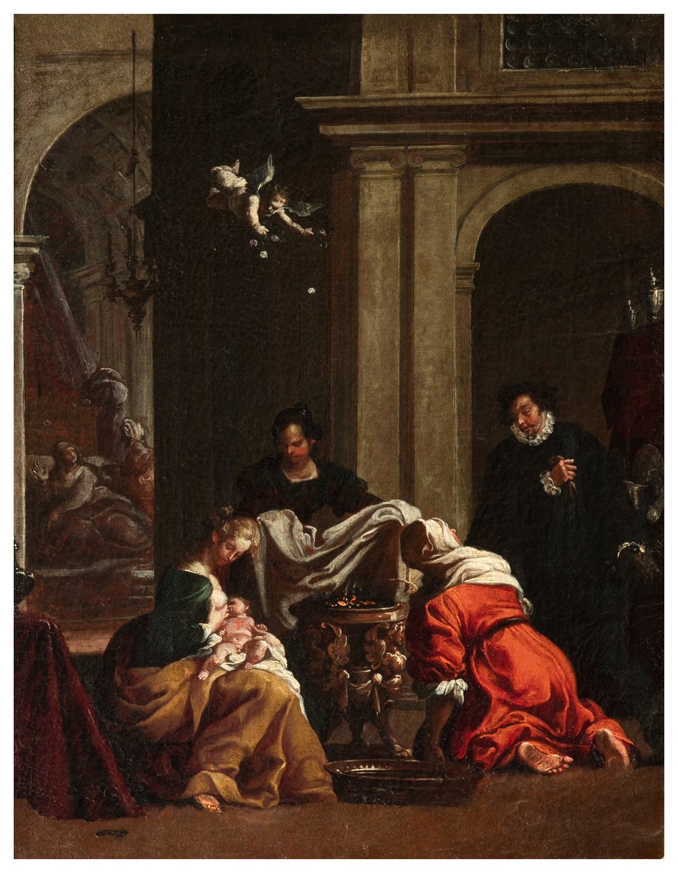 North Transept, San Roccos alter 1635, 45, Genovesino 1645, St. Roccos fødsel, malet nederst til venstre af Luigi Miradori