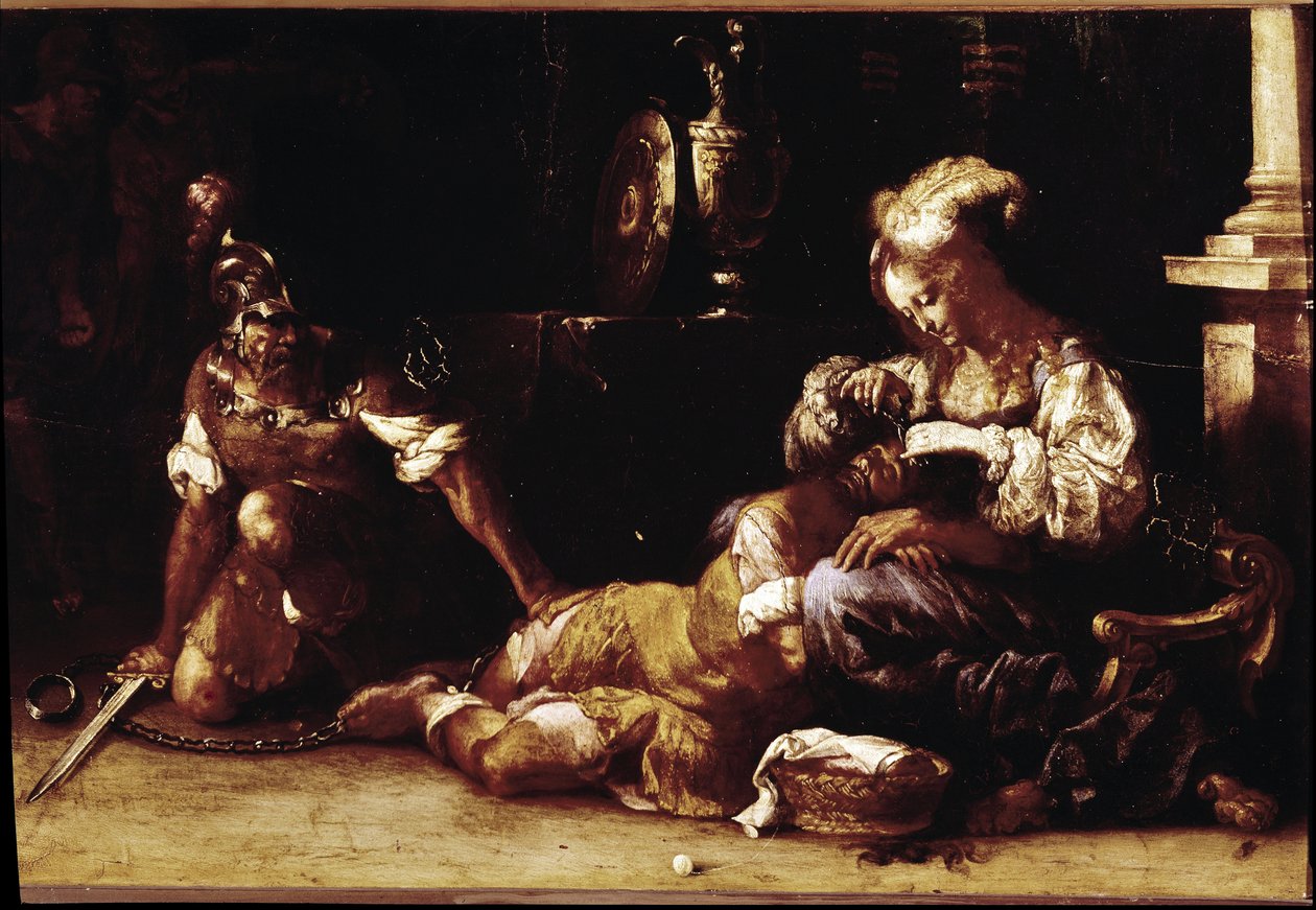Samson og Delila (olie på lærred, ca. 1650) af Luigi Miradori