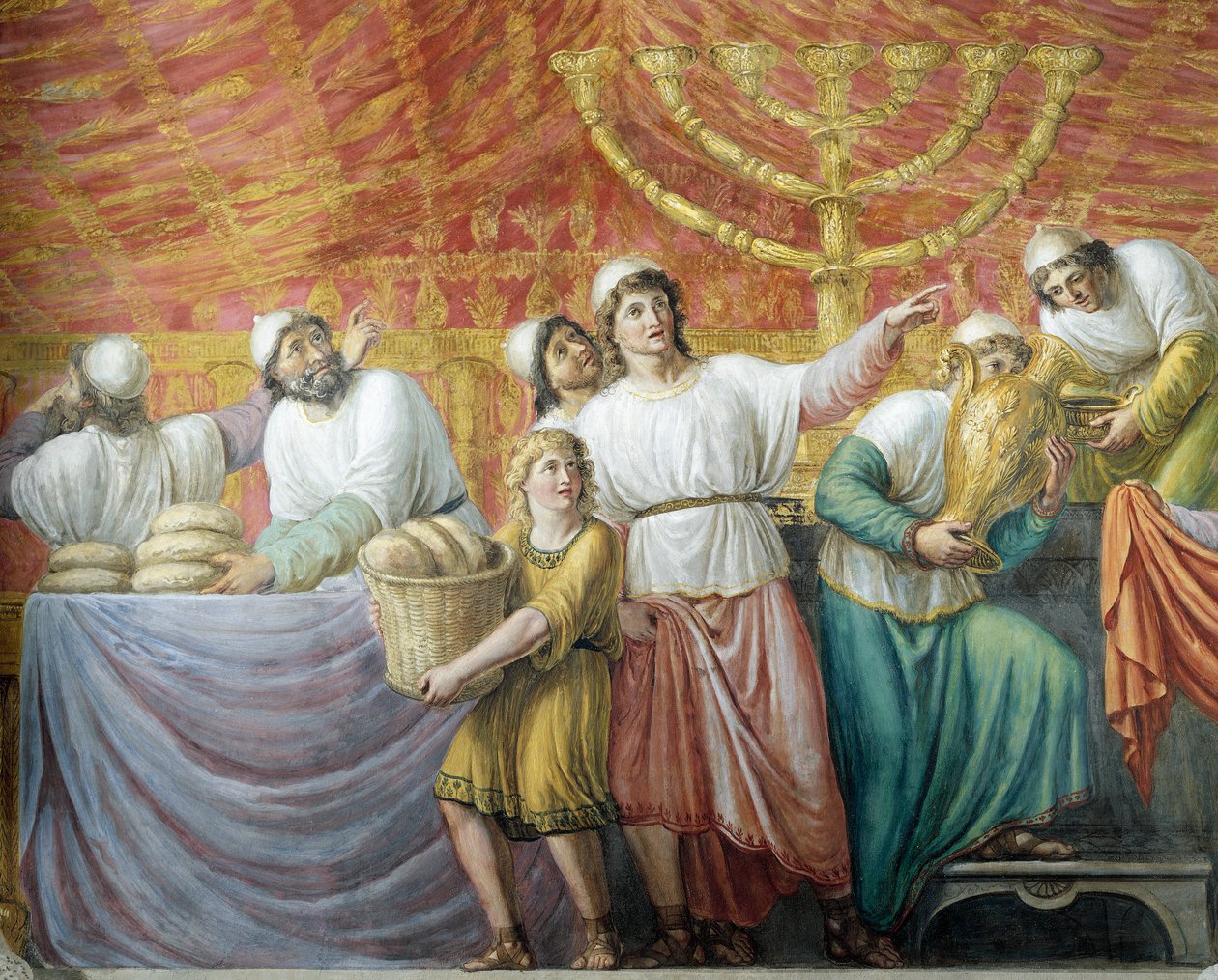Forberedelse af jødisk fest, fresko af Luigi Ademollo (1764-1849), Palazzo Pitti, Firenze, Toscana, Italien af Luigi Ademollo