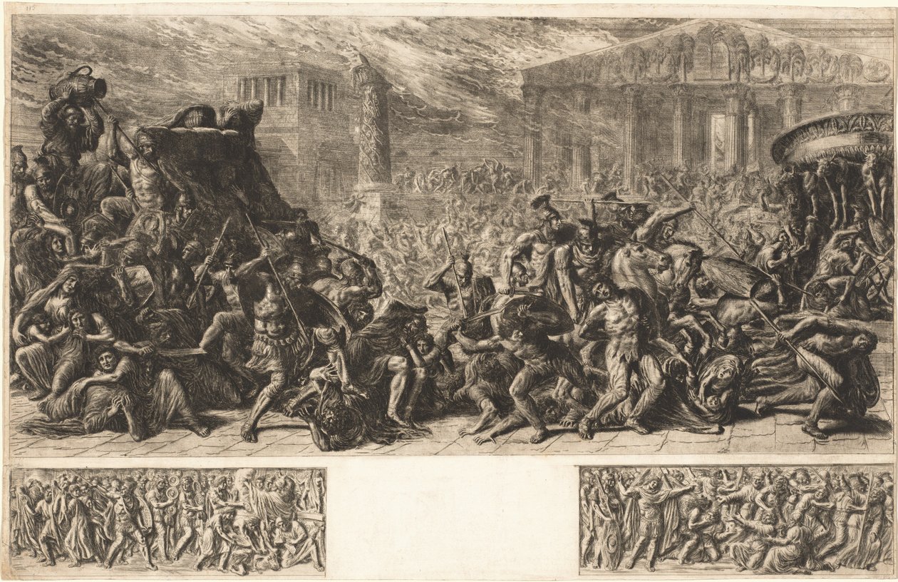 Rækken af templet i Jerusalem, ca. 1838. af Luigi Ademollo
