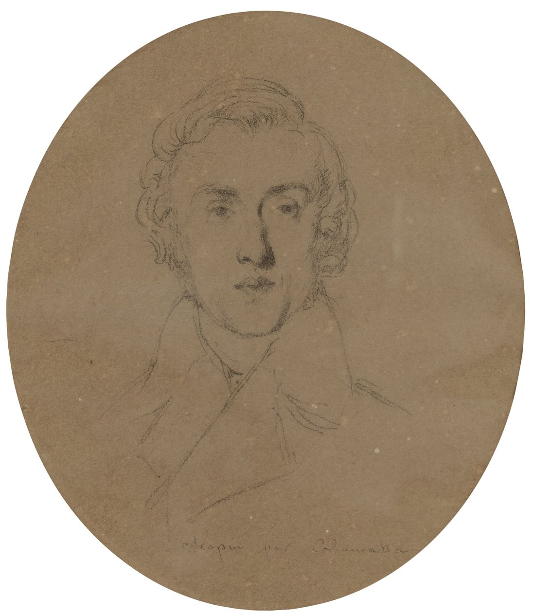 Portræt af Frédéric Chopin af Luigi Calamatta