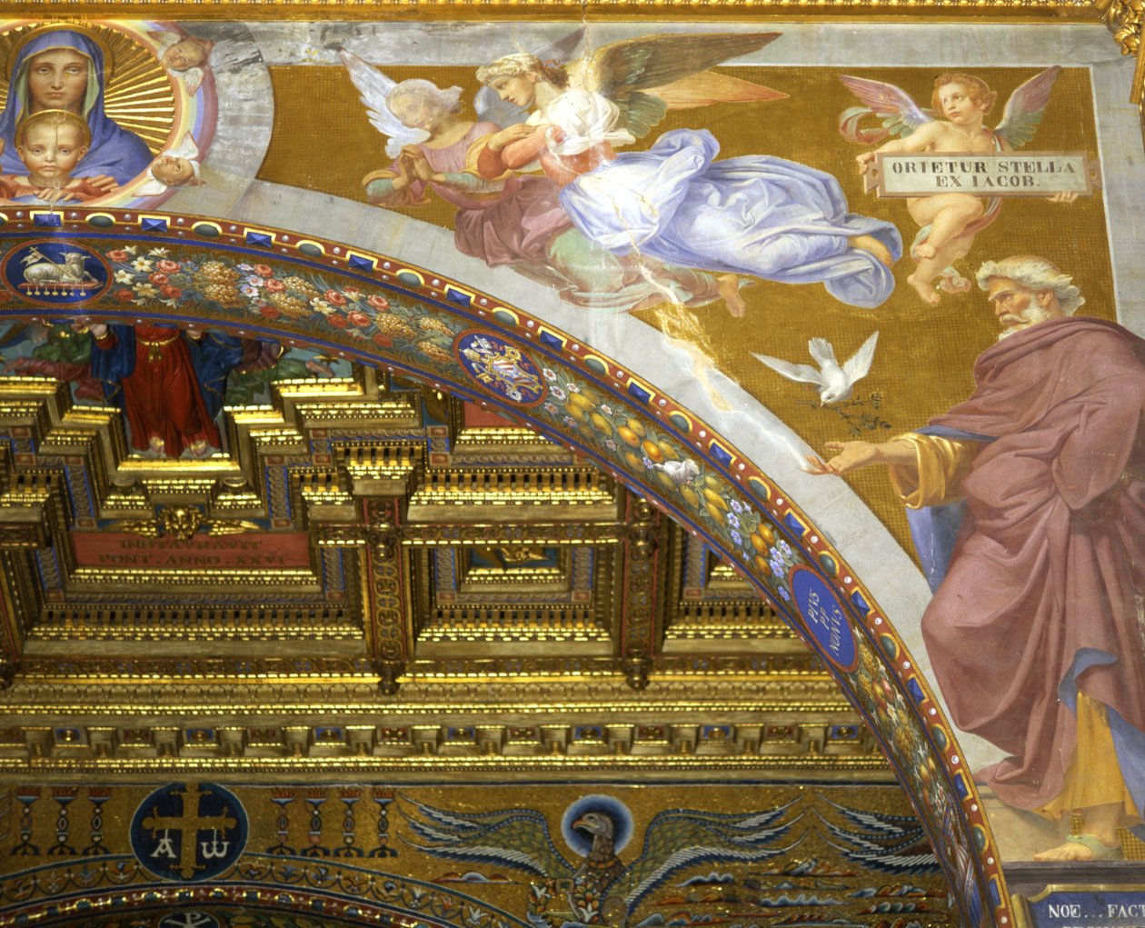 Jomfru Maria med engle og patriarker af Luigi Cochetti