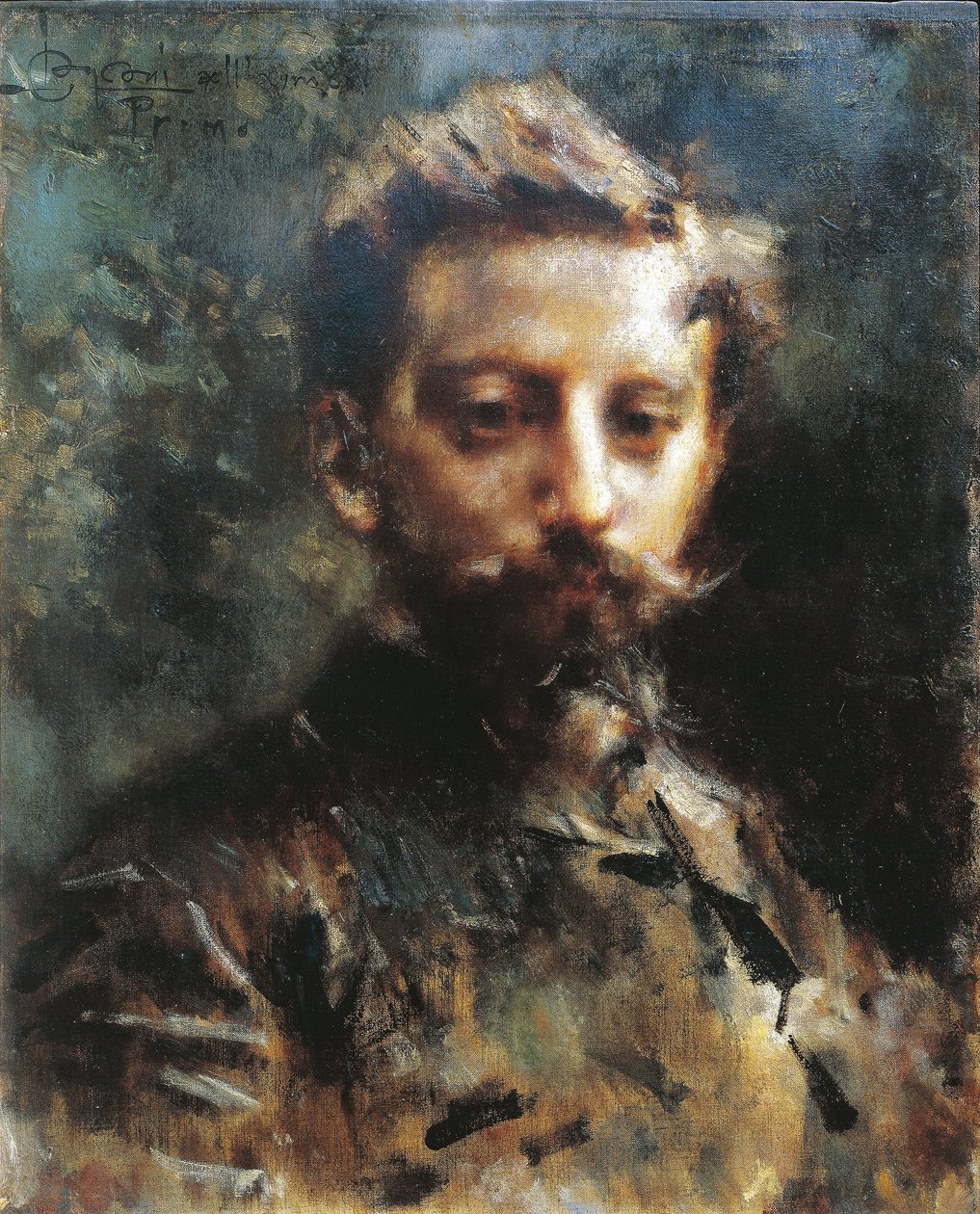 Portræt af Primo Levi, ca. 1880 (olie på lærred) af Luigi Conconi