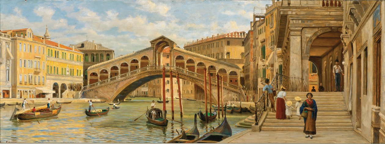 Luigi Ferrazzi Rialtobroen 1875 af Luigi Ferrazzi