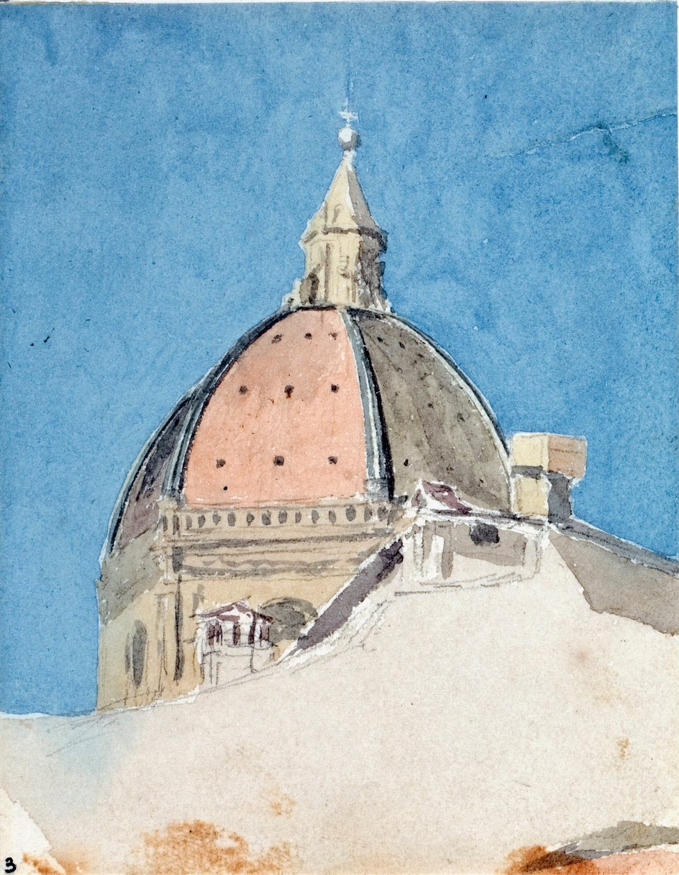 Kuppel af kirken Santa Maria del Fiore, Firenze (Akvarel af Luigi Garibbo