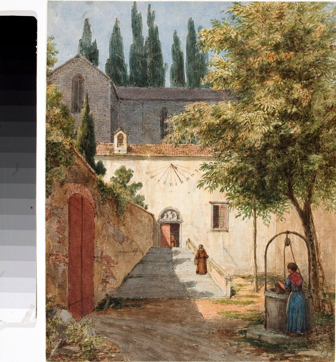Franciskanerkloster, Italien (Akvarel af Luigi Garibbo