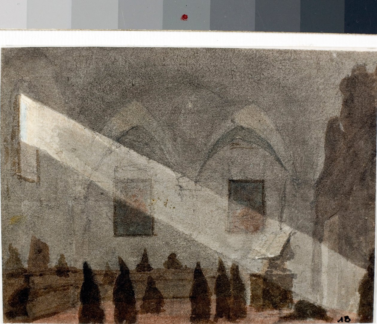 Refectory of a Monastery (Akvarel, ca. 1825) af Luigi Garibbo
