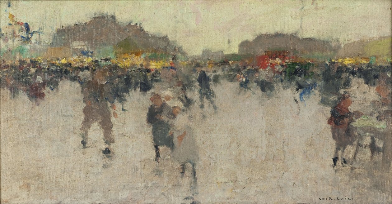 Fête de la place du Trône, Paris, ca. 1890 (olie på lærred) af Luigi Loir