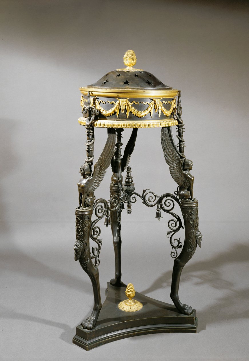 Trefod, bronze og forgyldt bronze, inspireret af en romersk original (bronze) af Luigi & Manfredini Francesco Manfredini