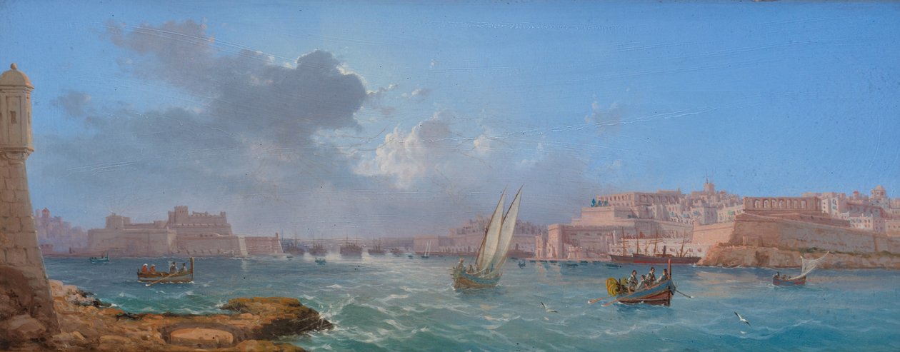 Grand Harbour, Valletta af Luigi Maria Galea