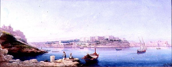 Valletta Havn af Luigi Maria Galea
