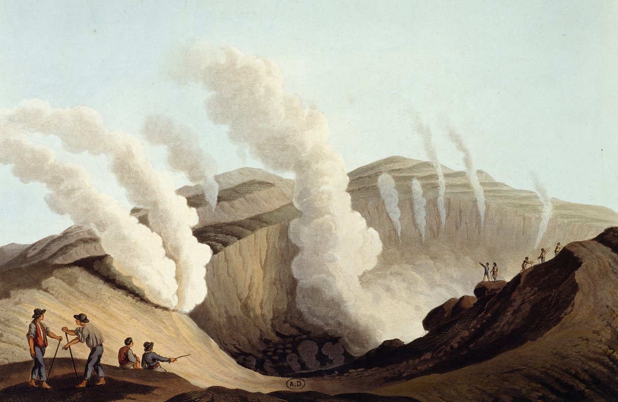 Krater i vulkanøen af Luigi Mayer