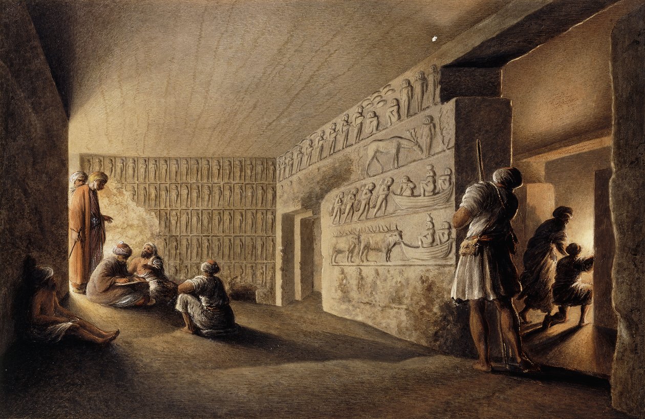 Figurer i egyptiske grave, af Luigi Mayer