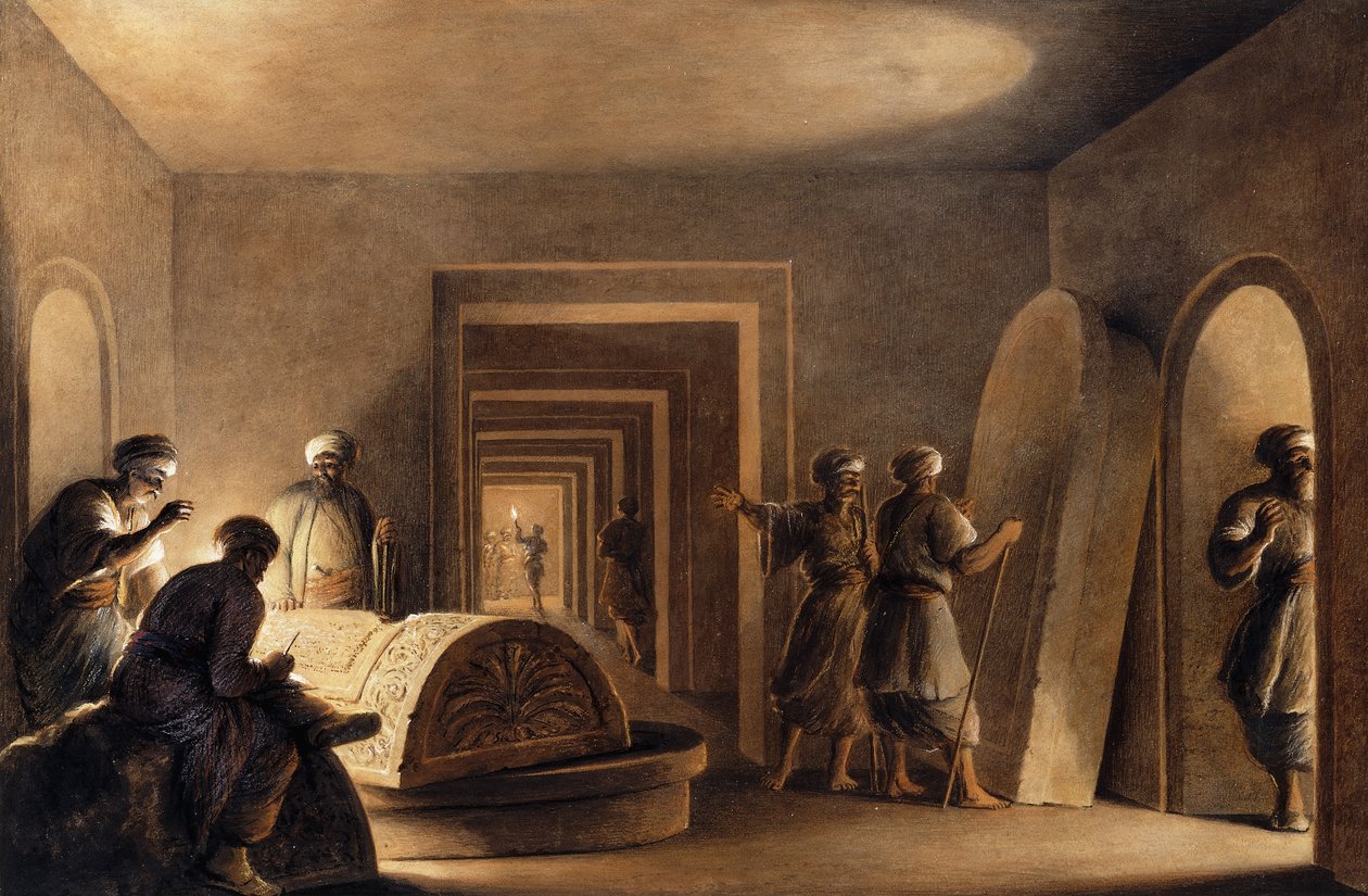 Figurer i egyptiske grave, af Luigi Mayer