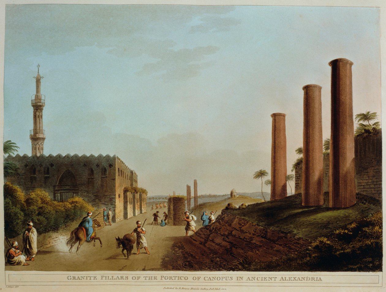 Frankrig, Paris, Granitsøjler fra den gamle portik i Alexandria af Luigi Mayer