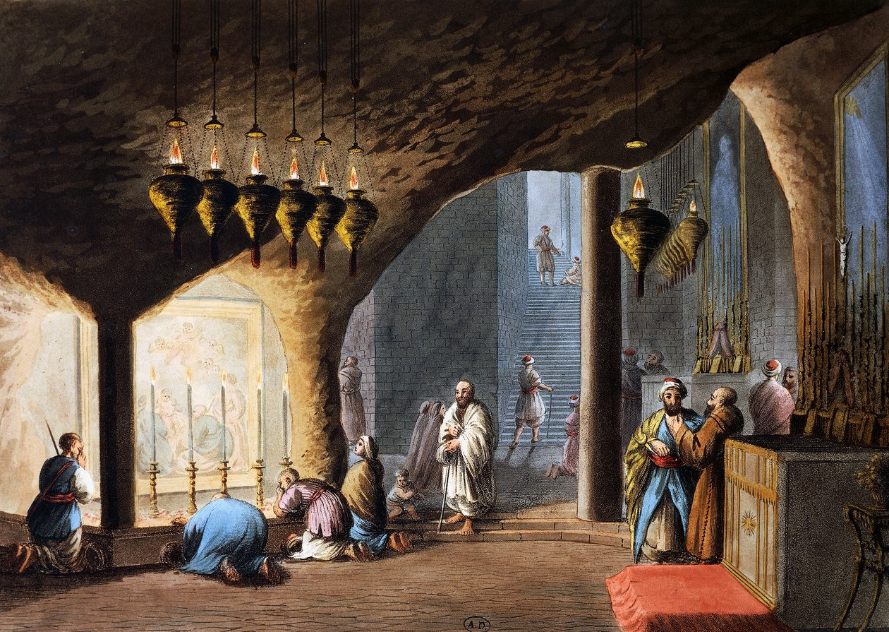 Fødselsgrotte, Jerusalem af Luigi Mayer