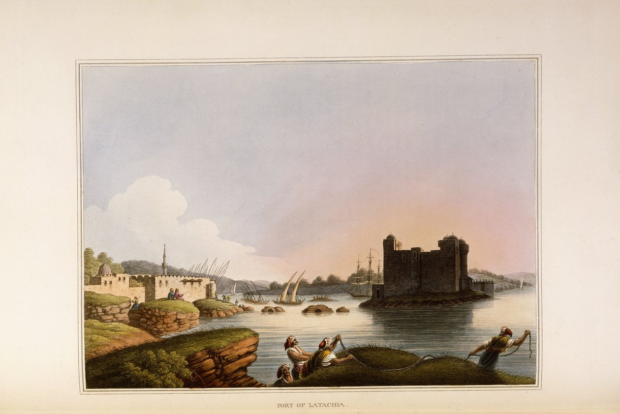 Havn i Latachia, 1810 af Luigi Mayer