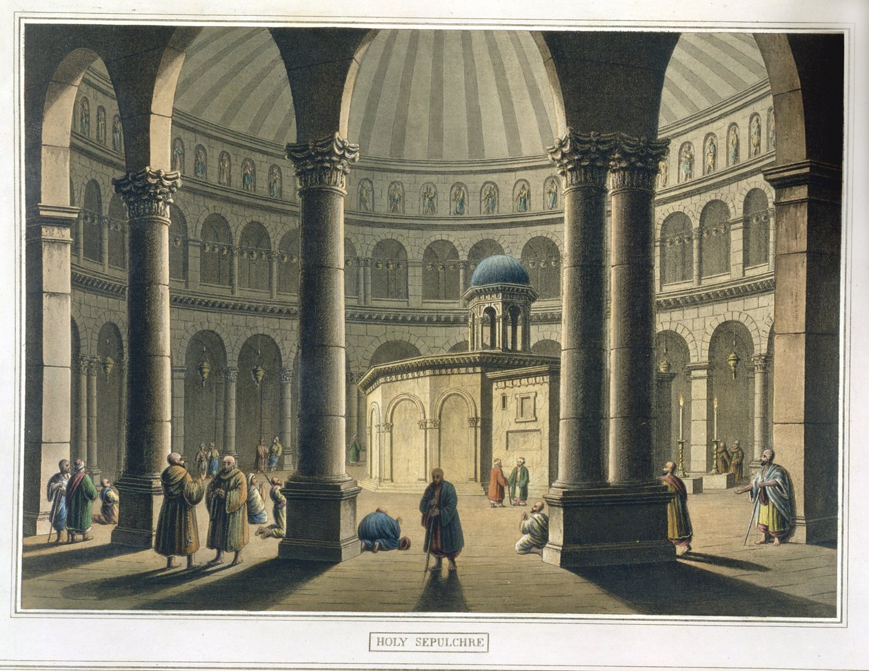 Den Hellige Grav, pub. af William Watts, 1806 af Luigi Mayer
