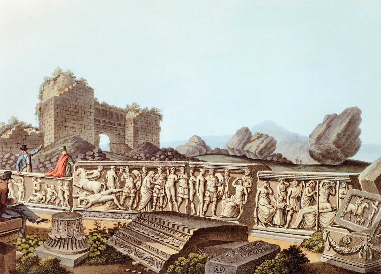 Ruinerne af Efesos i Tyrkiet, illustration af Luigi Mayer af Luigi Mayer