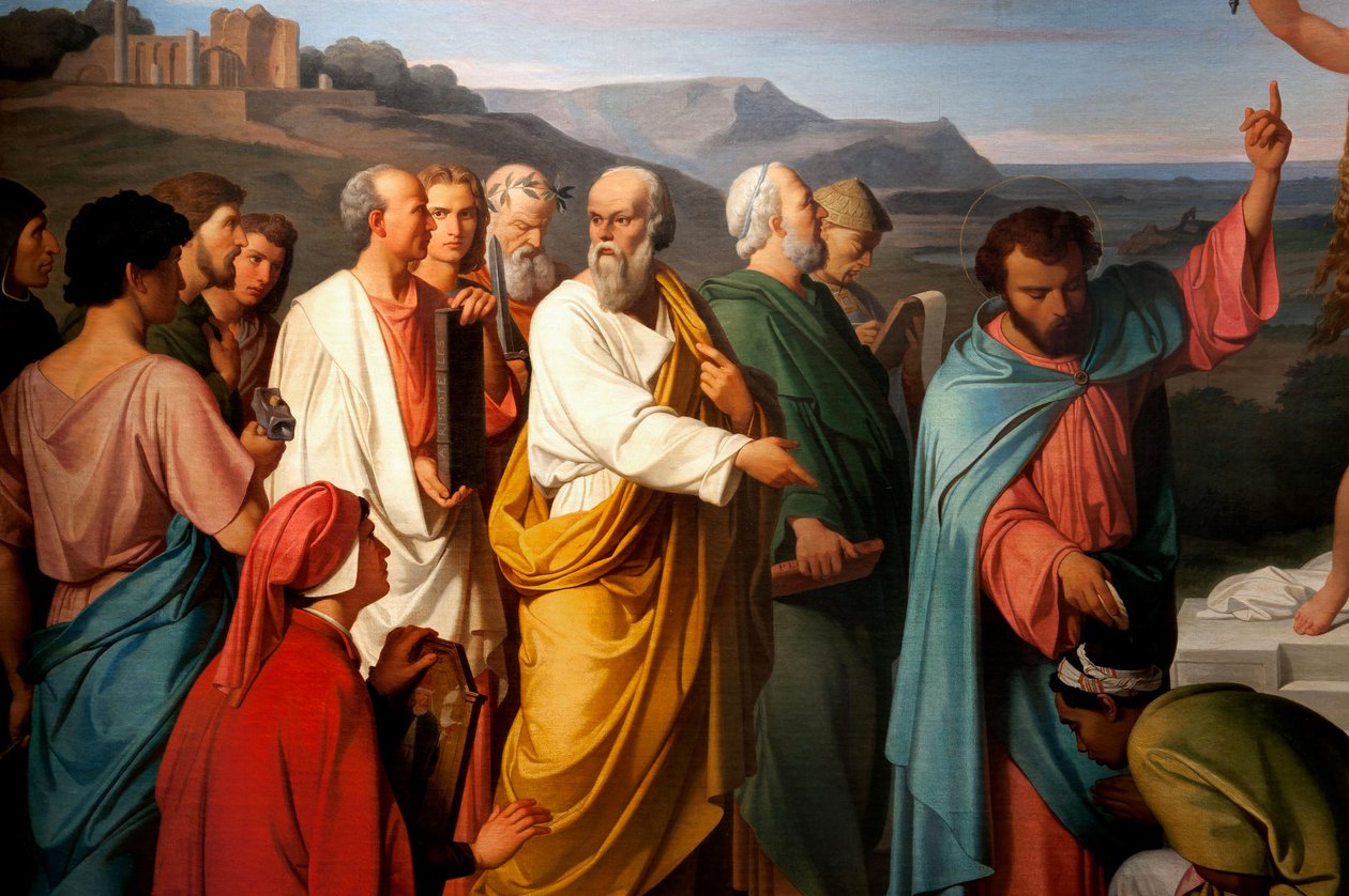 Sandhedens triumf. detalje. 1847 (olie på lærred) af Luigi Mussini