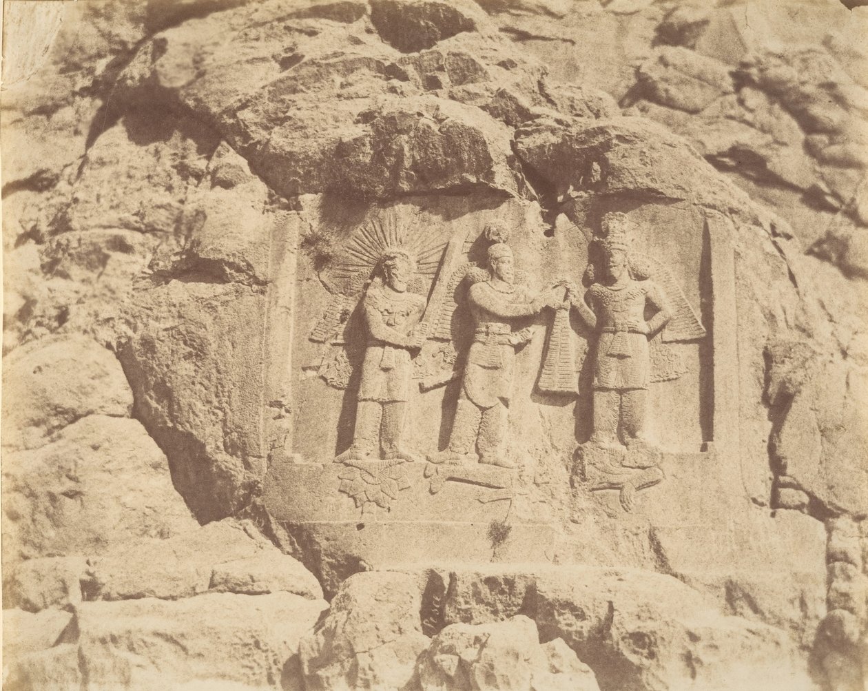 7 [Tag-e Bustan, Crowning Ceremony of Shapour II, Kermanshah], 1840