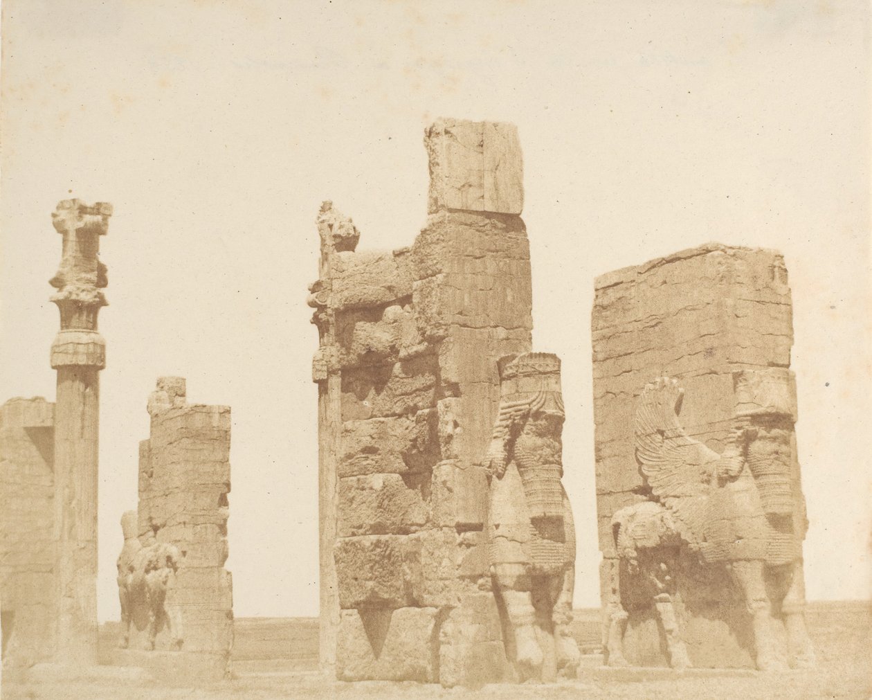 Den gamle port til Persepolis], 1858. af Luigi Pesce