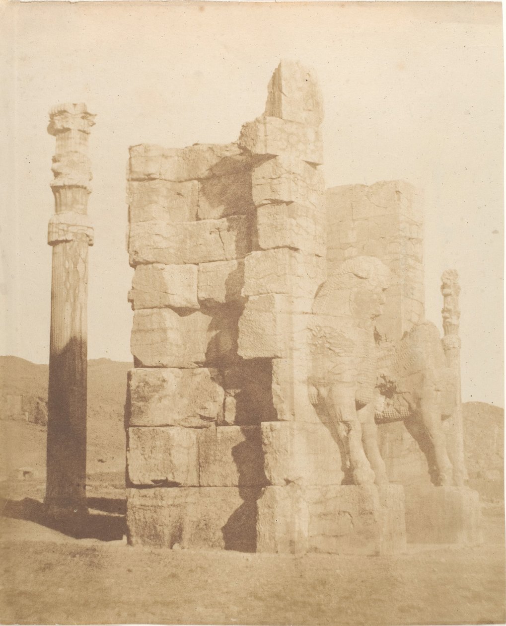 Porta di indgang til ruinerne af Persepolis, 1858. af Luigi Pesce