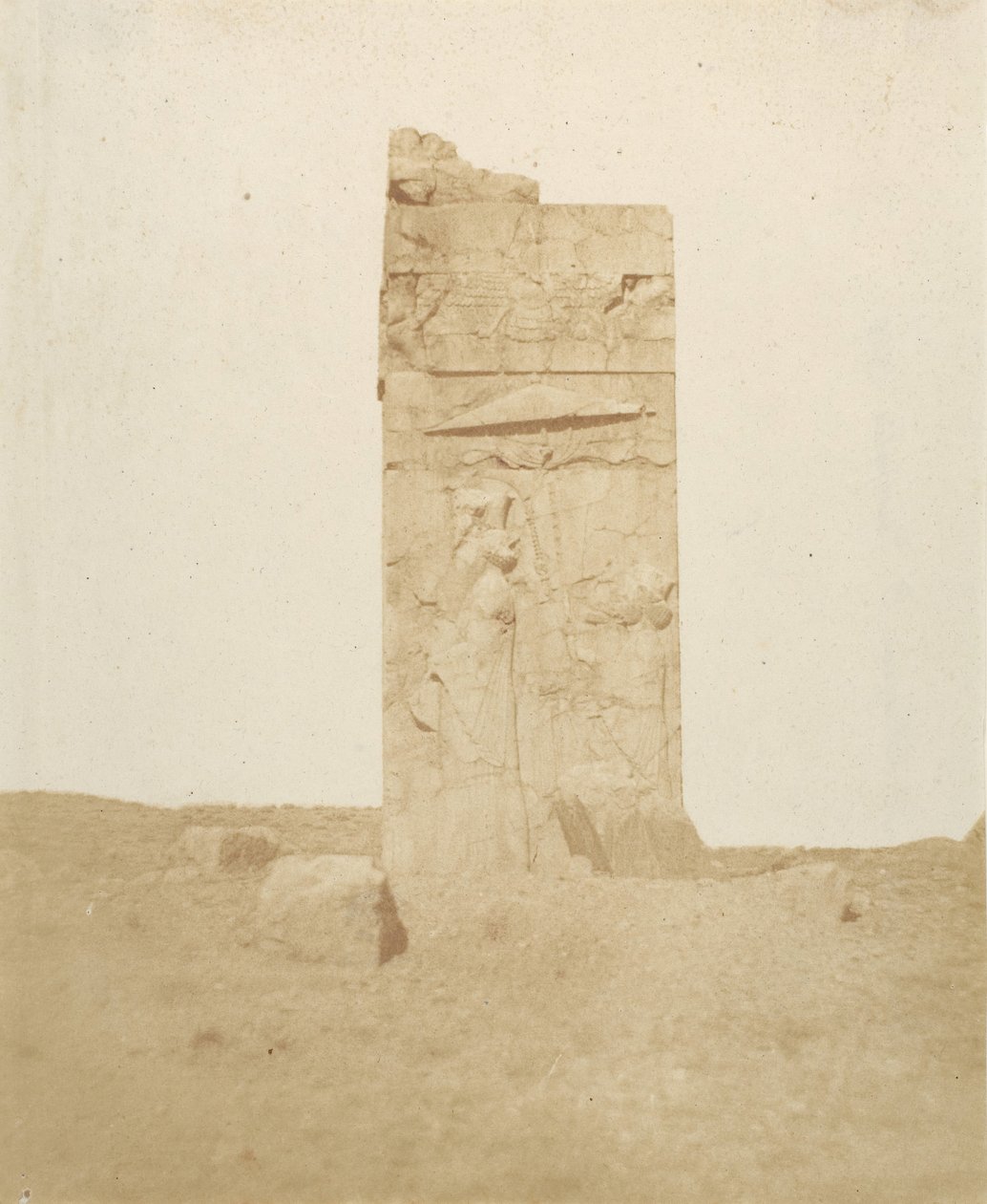 Ruine på den tredje terrasse, Persepolis, 1858. af Luigi Pesce