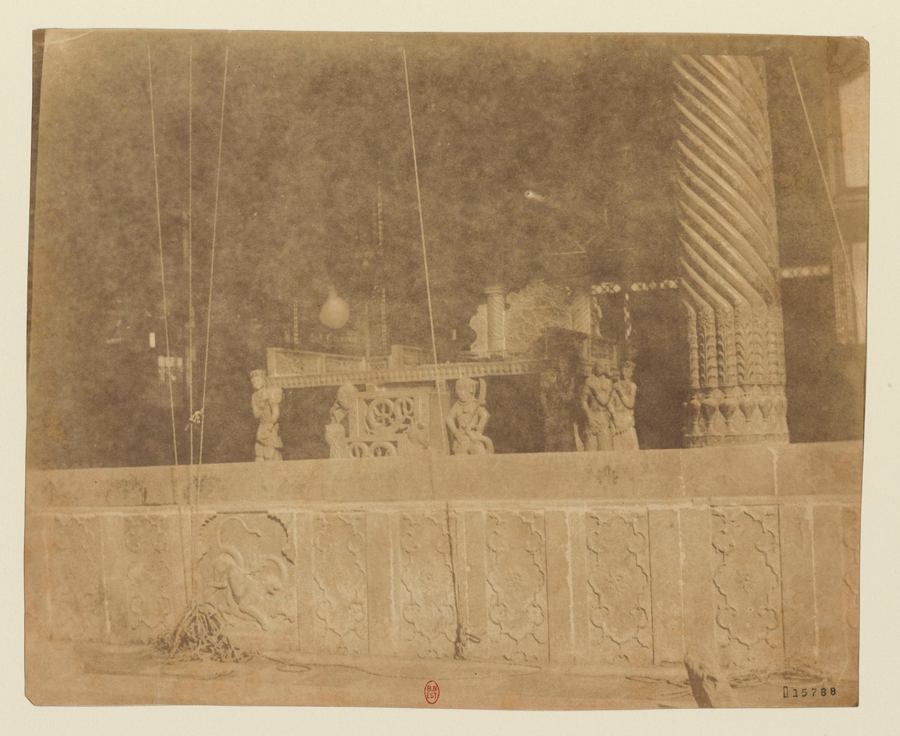 Teheran, trone bragt tilbage fra Indien af ​​Nadir Shah [Golestan, Marble Throne] af Luigi Pesce